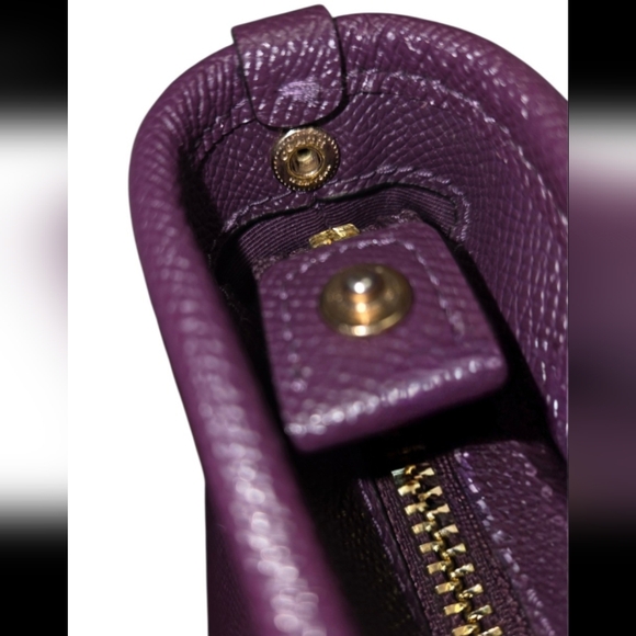 Coach City Zip Tote Purple Saffiano Leather Bag (Style Number F58846) EUC - Picture 14 of 16